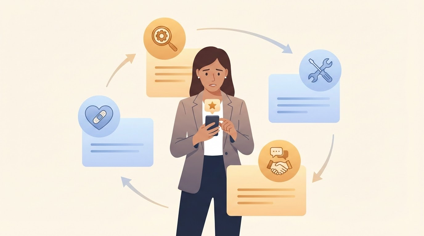 Четыре шага ответа на негативный отзыв: эмпатия, разбор, решение, диалог